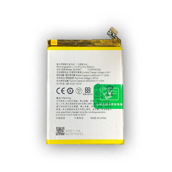 Premium Quality Battery For Oppo Realme Q3 Pro / G7 Max / GT Neo (BLP857) 4500mAh
