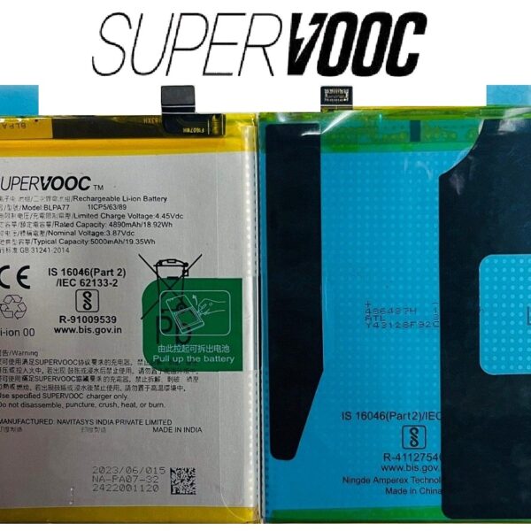 Premium Quality Battery For Oppo A3x 5G/ A3 Pro 5G (BLPA77) 5100mAh